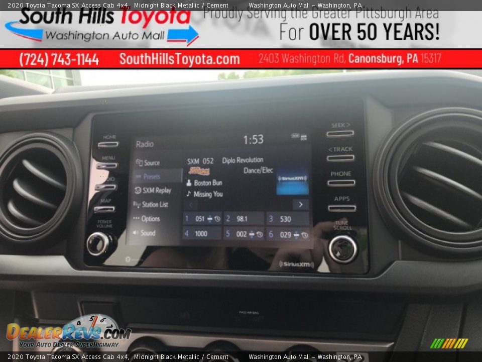 2020 Toyota Tacoma SX Access Cab 4x4 Midnight Black Metallic / Cement Photo #20