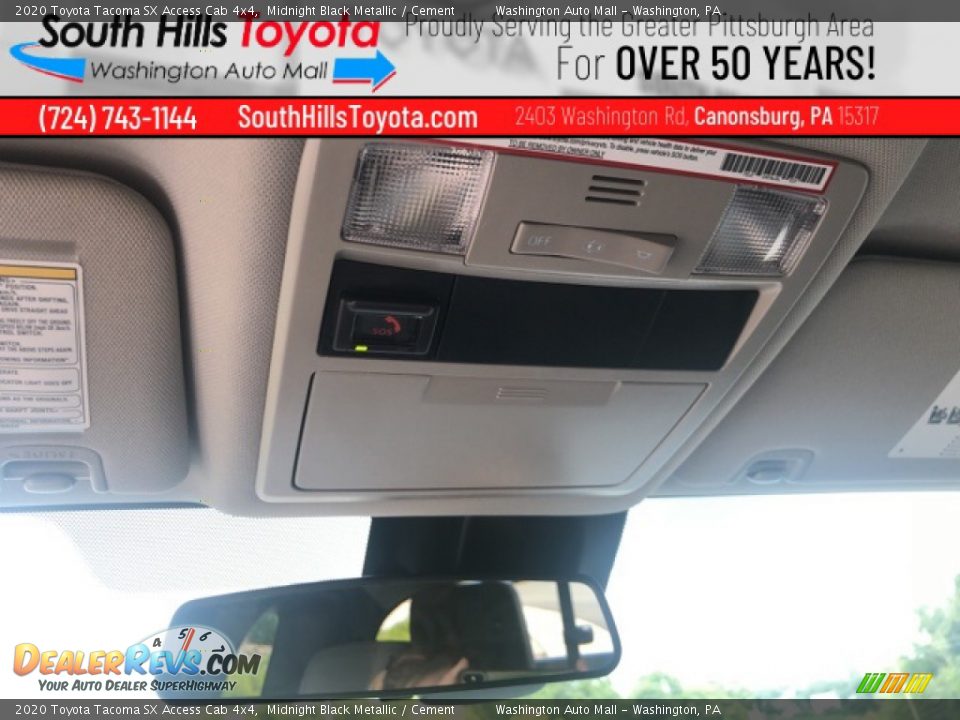 2020 Toyota Tacoma SX Access Cab 4x4 Midnight Black Metallic / Cement Photo #21