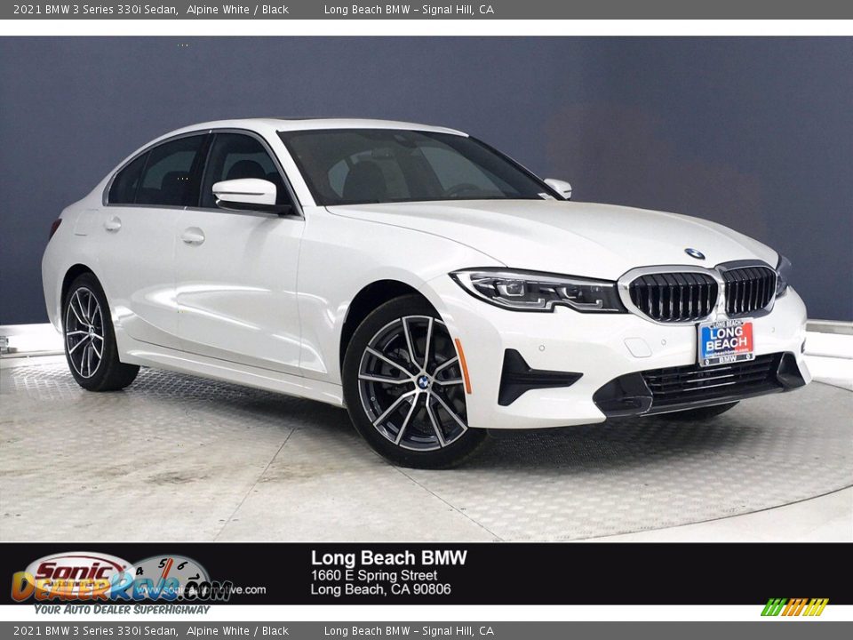 2021 BMW 3 Series 330i Sedan Alpine White / Black Photo #1