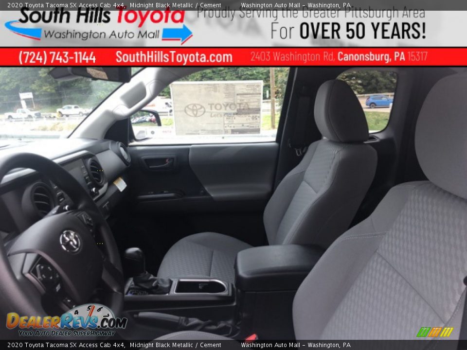2020 Toyota Tacoma SX Access Cab 4x4 Midnight Black Metallic / Cement Photo #22
