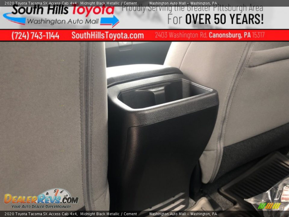2020 Toyota Tacoma SX Access Cab 4x4 Midnight Black Metallic / Cement Photo #24