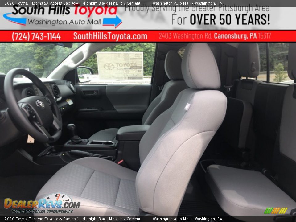 2020 Toyota Tacoma SX Access Cab 4x4 Midnight Black Metallic / Cement Photo #25