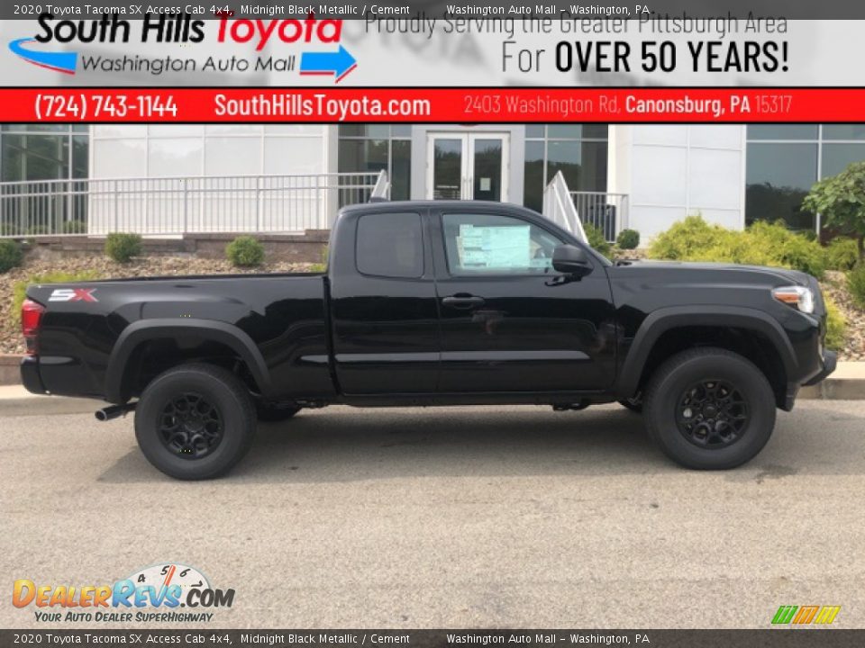 2020 Toyota Tacoma SX Access Cab 4x4 Midnight Black Metallic / Cement Photo #27