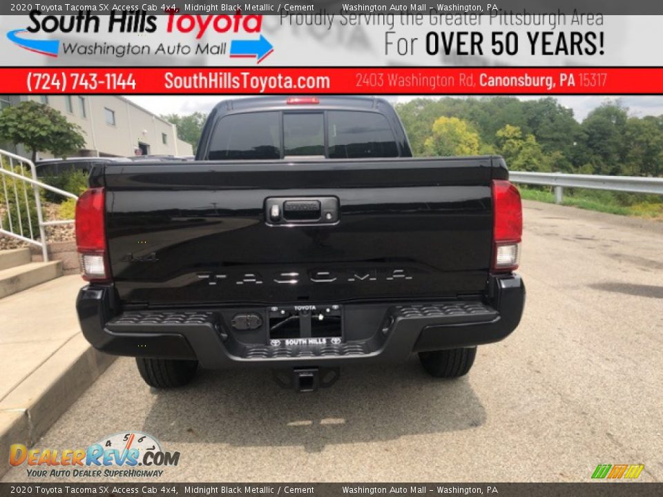 2020 Toyota Tacoma SX Access Cab 4x4 Midnight Black Metallic / Cement Photo #28