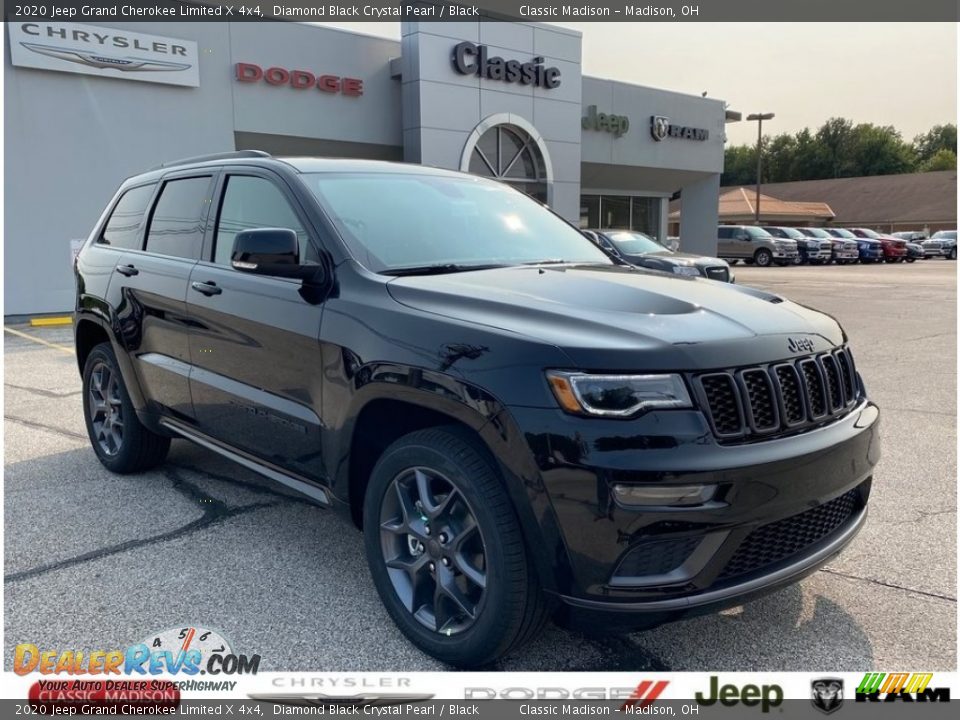 2020 Jeep Grand Cherokee Limited X 4x4 Diamond Black Crystal Pearl / Black Photo #1