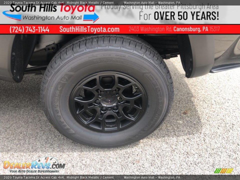 2020 Toyota Tacoma SX Access Cab 4x4 Midnight Black Metallic / Cement Photo #32