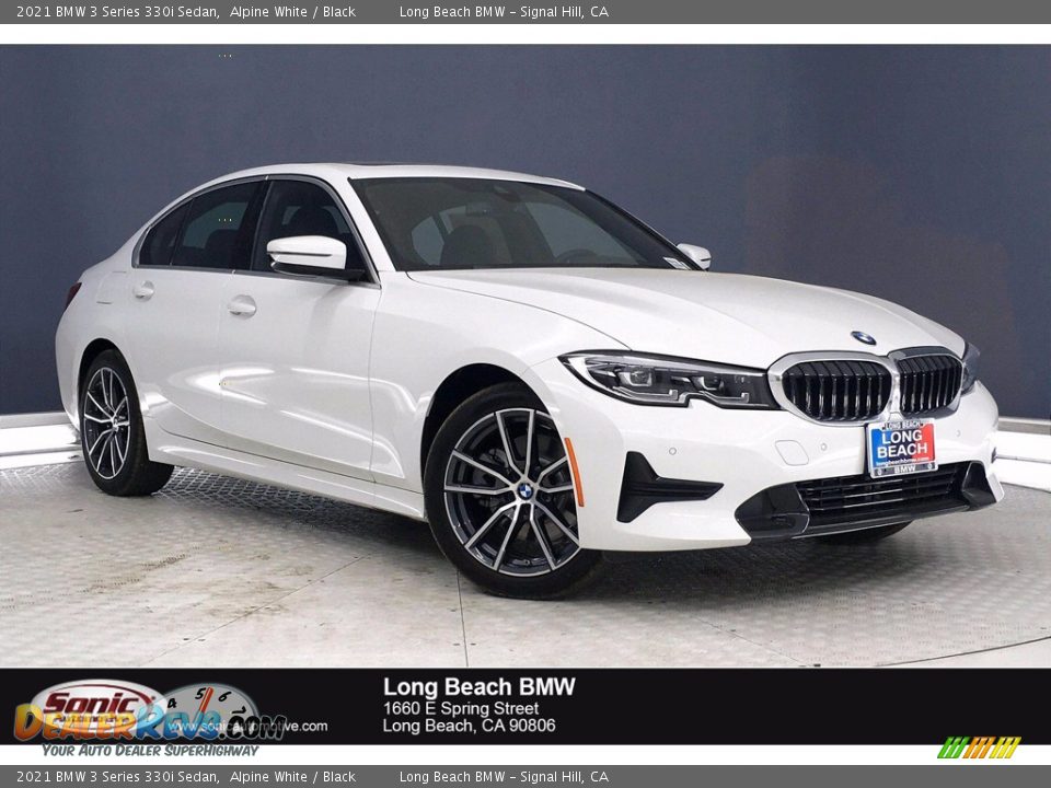 2021 BMW 3 Series 330i Sedan Alpine White / Black Photo #1