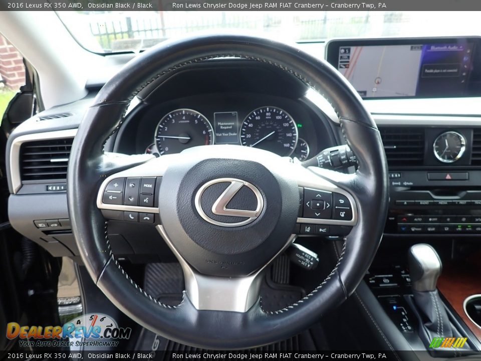 2016 Lexus RX 350 AWD Obsidian Black / Black Photo #16