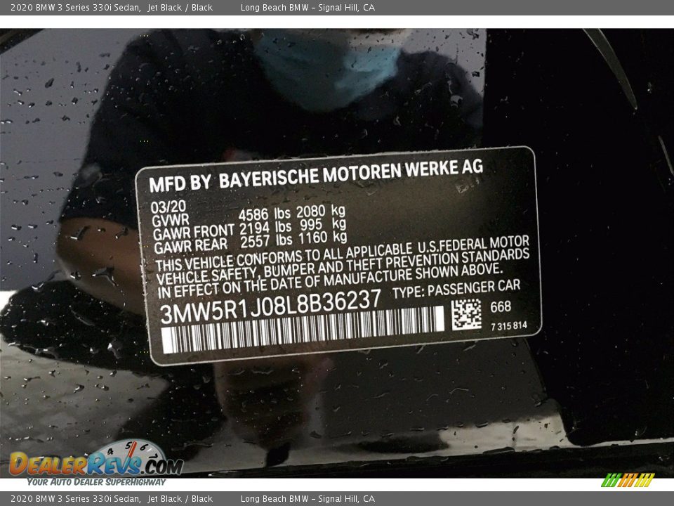 2020 BMW 3 Series 330i Sedan Jet Black / Black Photo #18