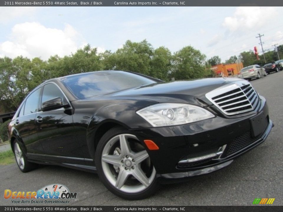 2011 Mercedes-Benz S 550 4Matic Sedan Black / Black Photo #1