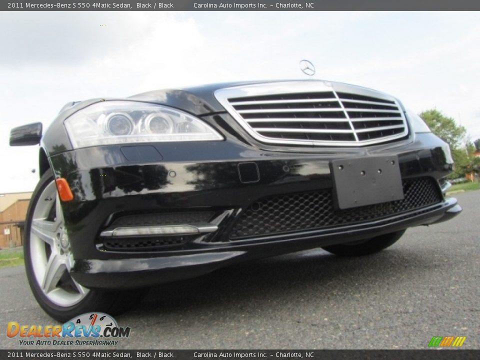 2011 Mercedes-Benz S 550 4Matic Sedan Black / Black Photo #2