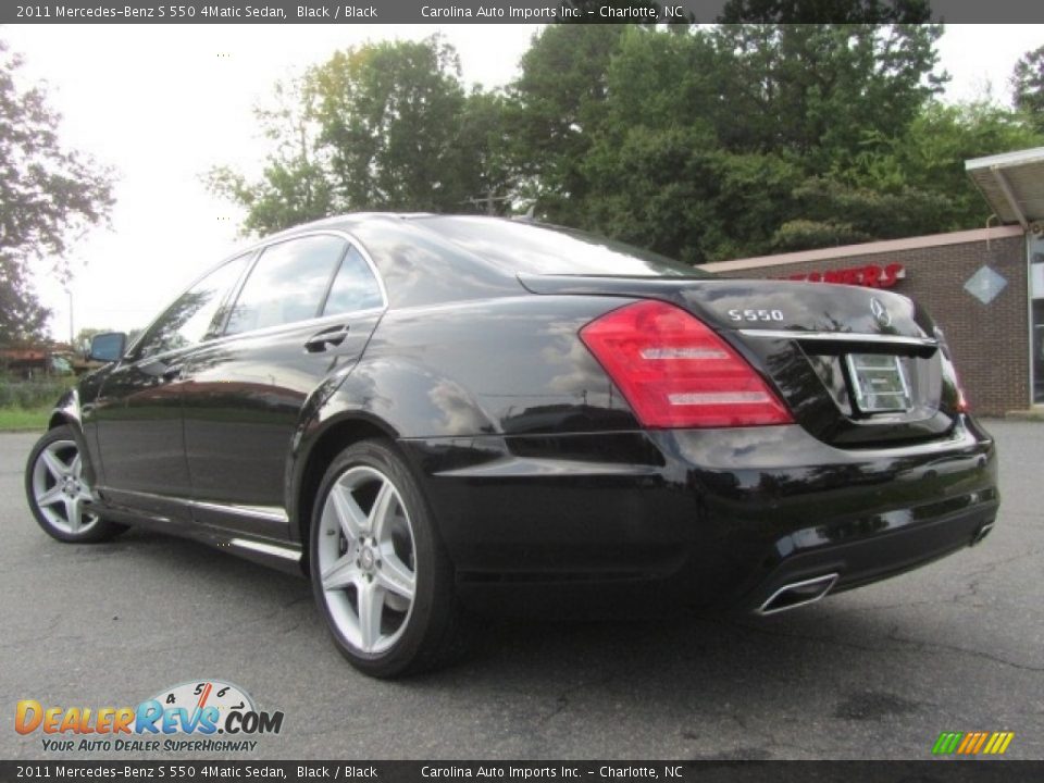 2011 Mercedes-Benz S 550 4Matic Sedan Black / Black Photo #8