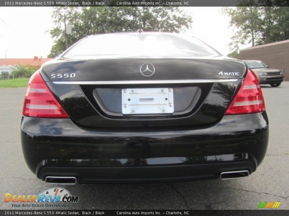 2011 Mercedes-Benz S 550 4Matic Sedan Black / Black Photo #9