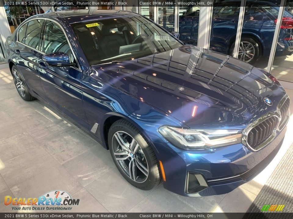 2021 BMW 5 Series 530i xDrive Sedan Phytonic Blue Metallic / Black Photo #1