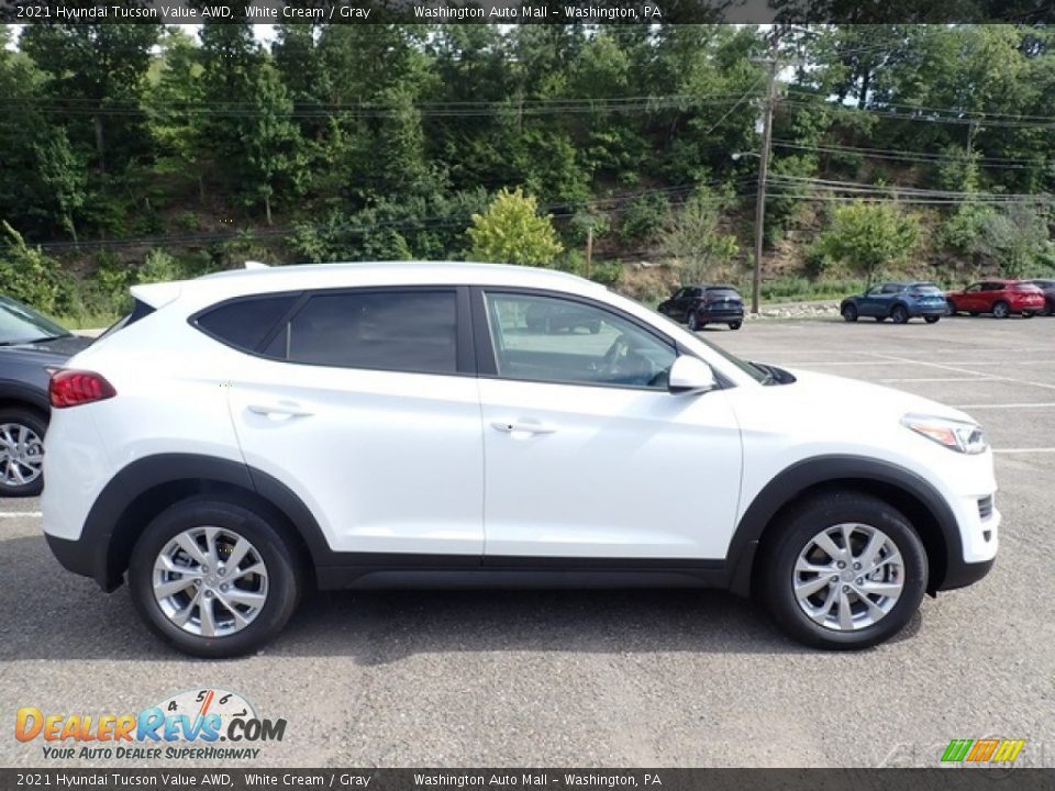 2021 Hyundai Tucson Value AWD White Cream / Gray Photo #1