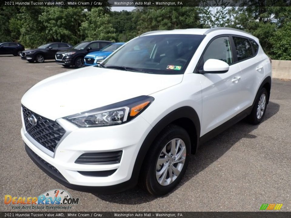 2021 Hyundai Tucson Value AWD White Cream / Gray Photo #5