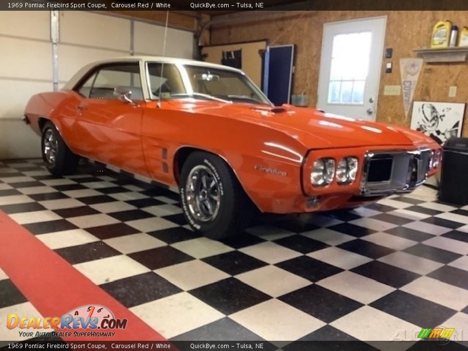 1969 Pontiac Firebird Sport Coupe Carousel Red / White Photo #1