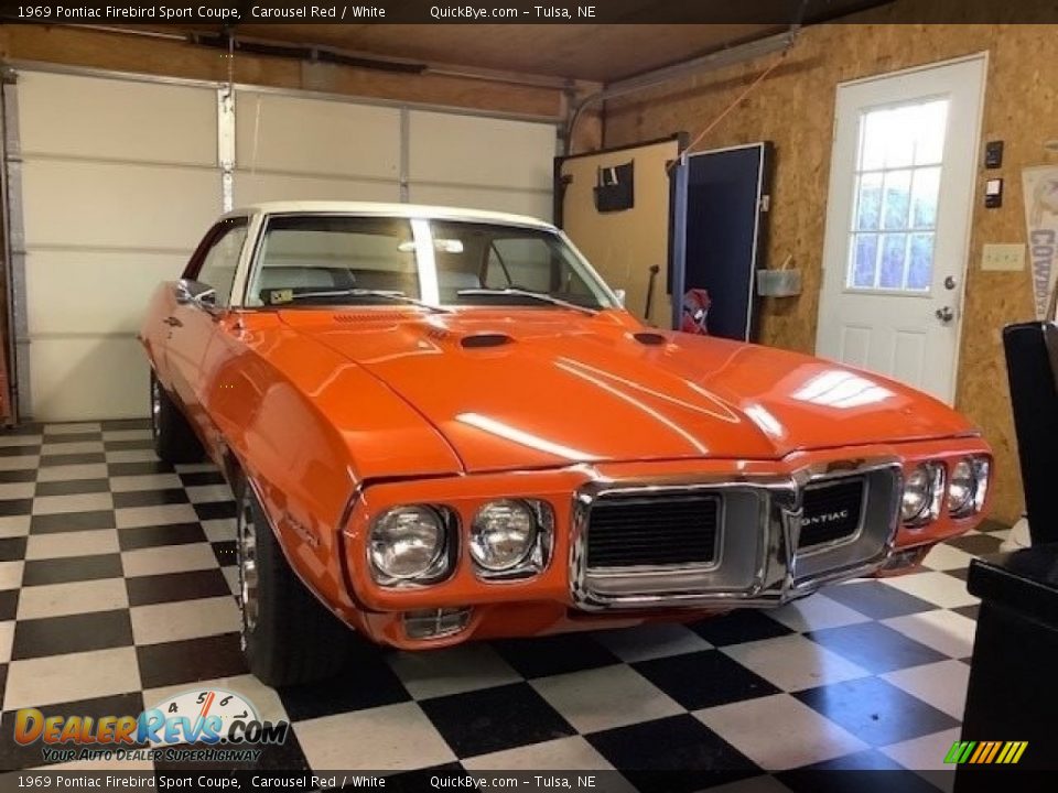 1969 Pontiac Firebird Sport Coupe Carousel Red / White Photo #2