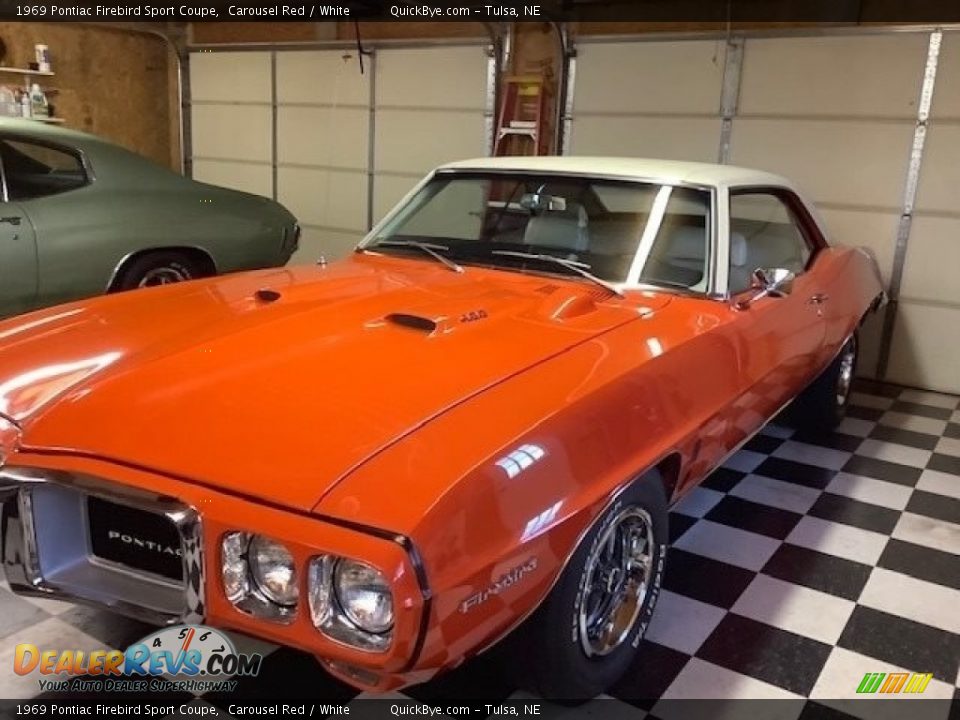 1969 Pontiac Firebird Sport Coupe Carousel Red / White Photo #6