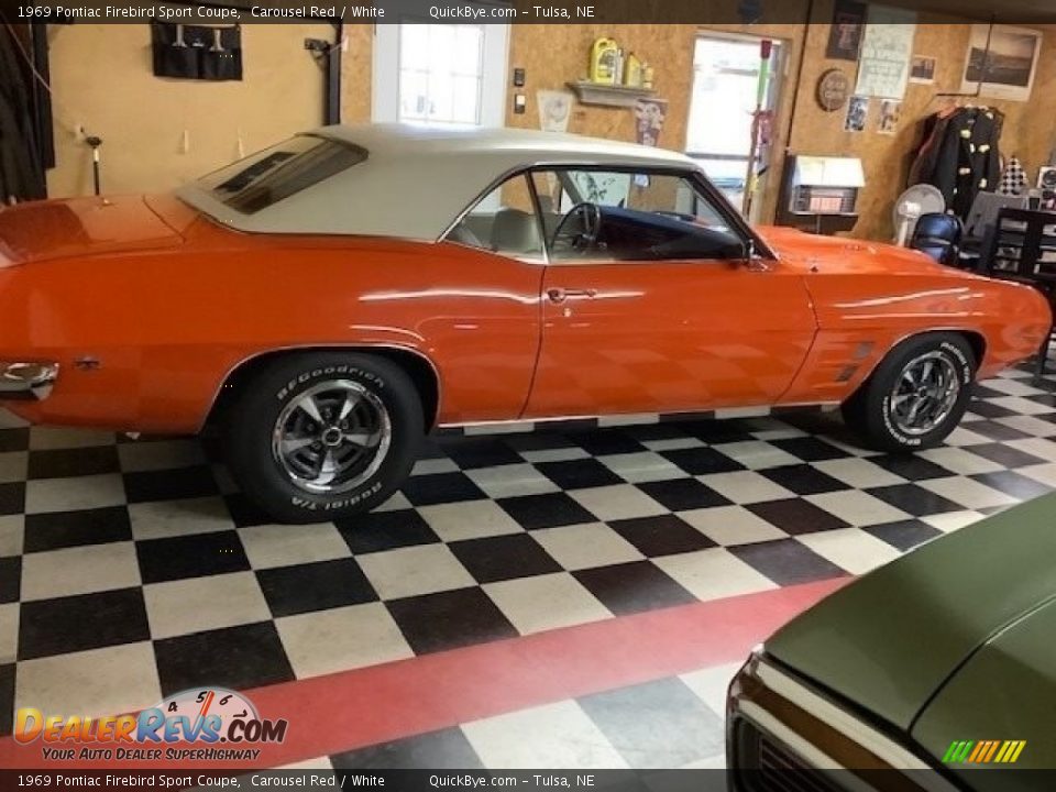 1969 Pontiac Firebird Sport Coupe Carousel Red / White Photo #7