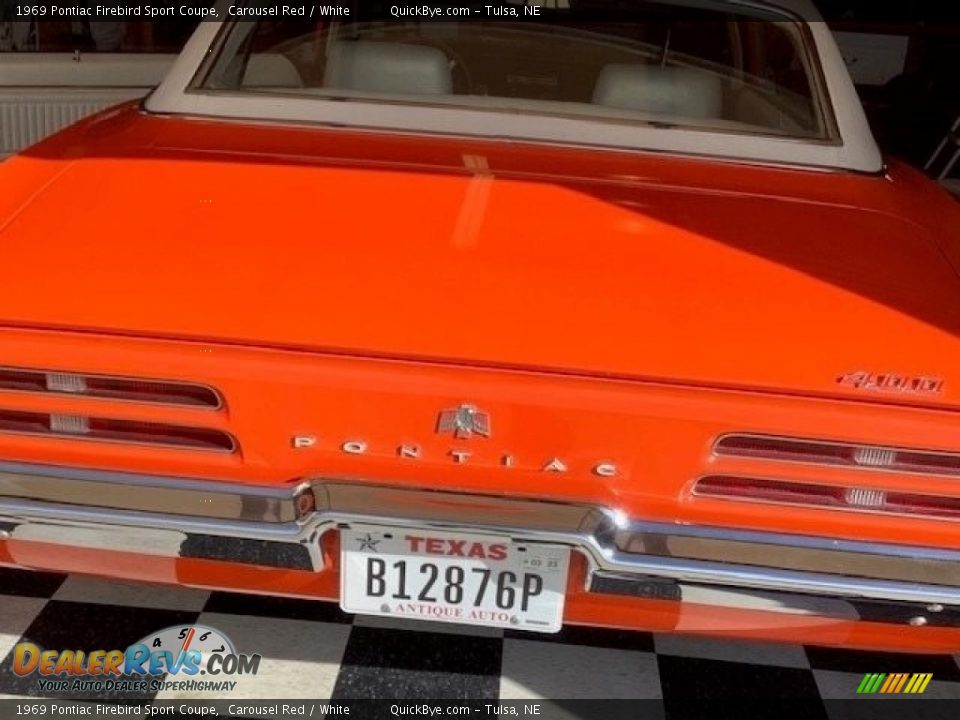 1969 Pontiac Firebird Sport Coupe Carousel Red / White Photo #9