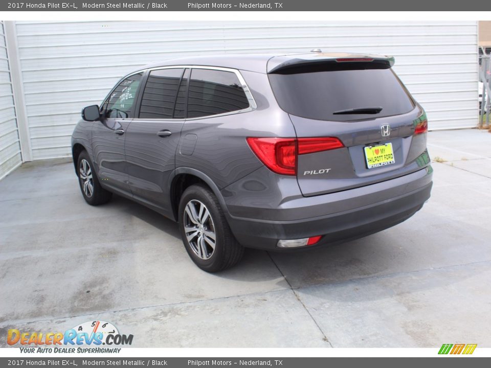 2017 Honda Pilot EX-L Modern Steel Metallic / Black Photo #8