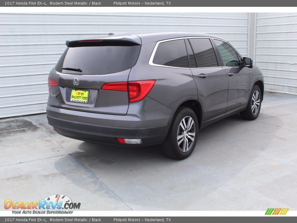 2017 Honda Pilot EX-L Modern Steel Metallic / Black Photo #10