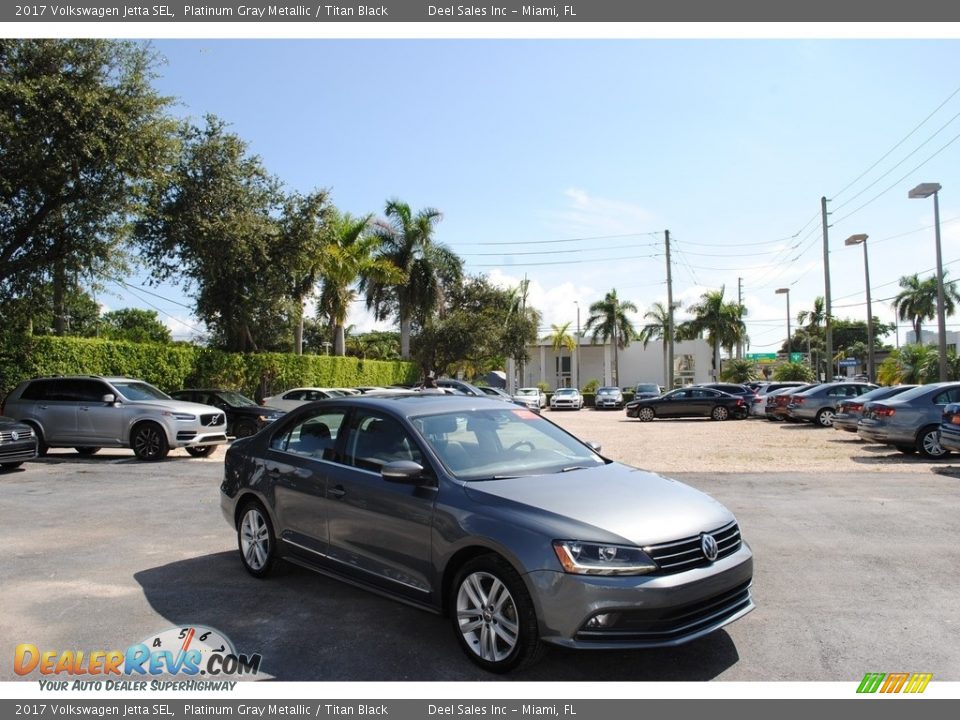 2017 Volkswagen Jetta SEL Platinum Gray Metallic / Titan Black Photo #1