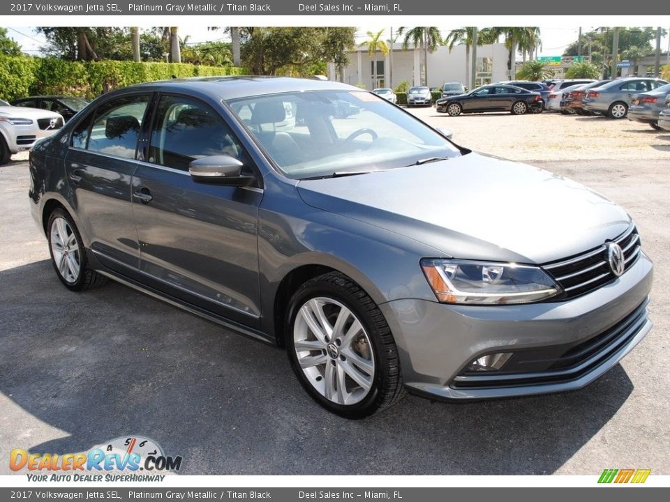 2017 Volkswagen Jetta SEL Platinum Gray Metallic / Titan Black Photo #2