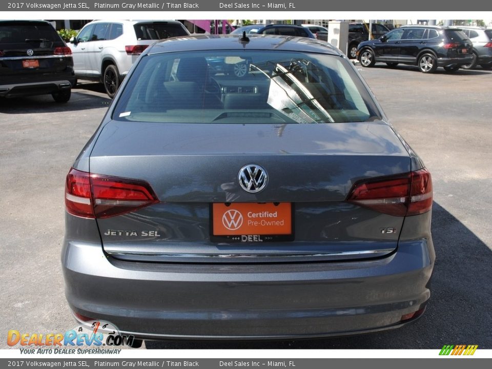 2017 Volkswagen Jetta SEL Platinum Gray Metallic / Titan Black Photo #8