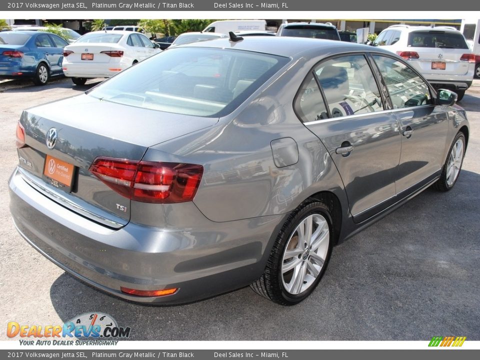 2017 Volkswagen Jetta SEL Platinum Gray Metallic / Titan Black Photo #9