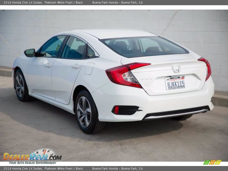 2019 Honda Civic LX Sedan Platinum White Pearl / Black Photo #2
