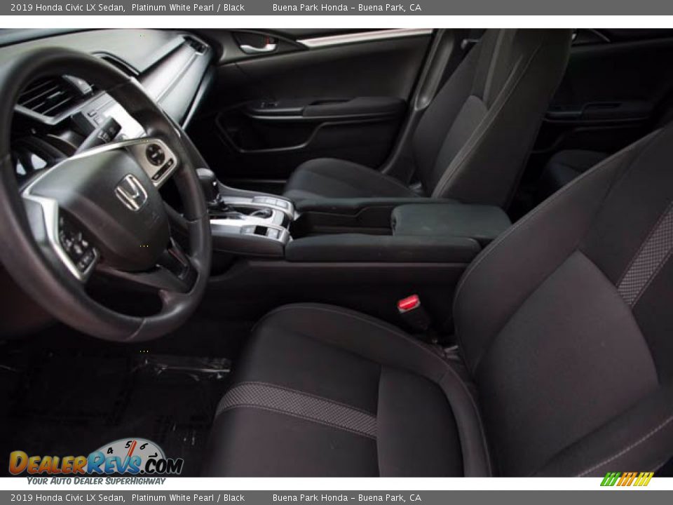 2019 Honda Civic LX Sedan Platinum White Pearl / Black Photo #3