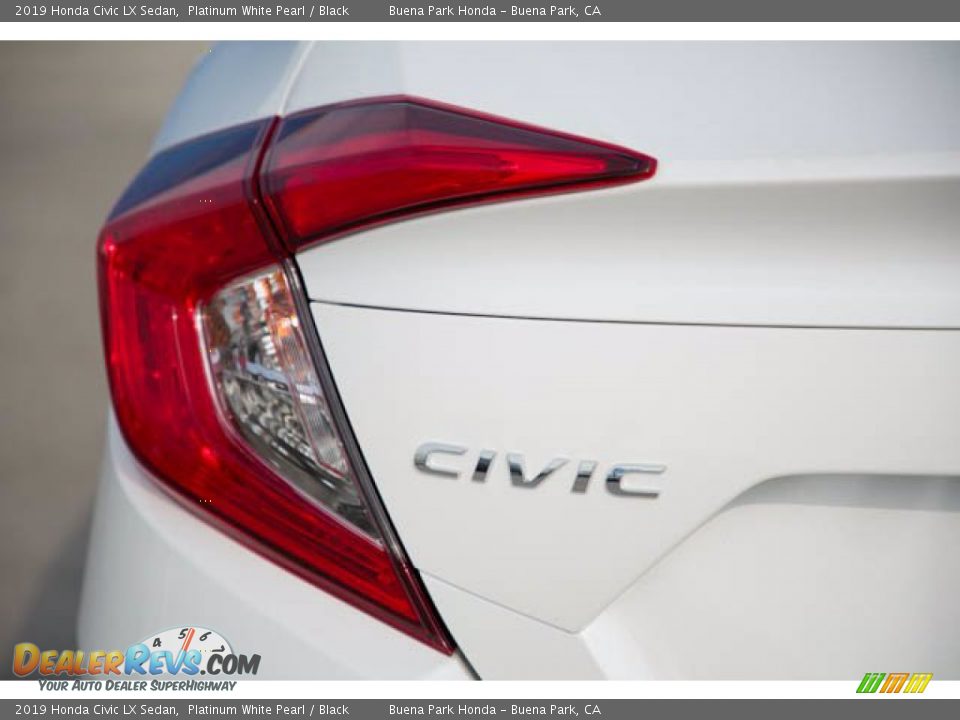 2019 Honda Civic LX Sedan Platinum White Pearl / Black Photo #12