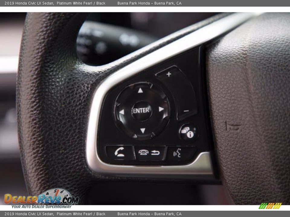 2019 Honda Civic LX Sedan Platinum White Pearl / Black Photo #16