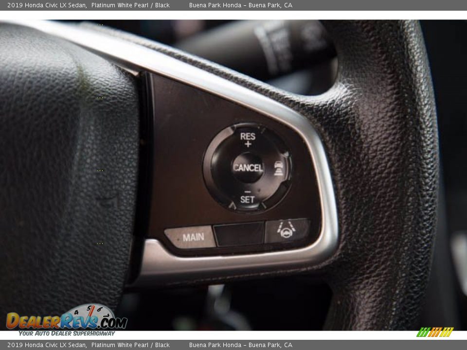 2019 Honda Civic LX Sedan Platinum White Pearl / Black Photo #17