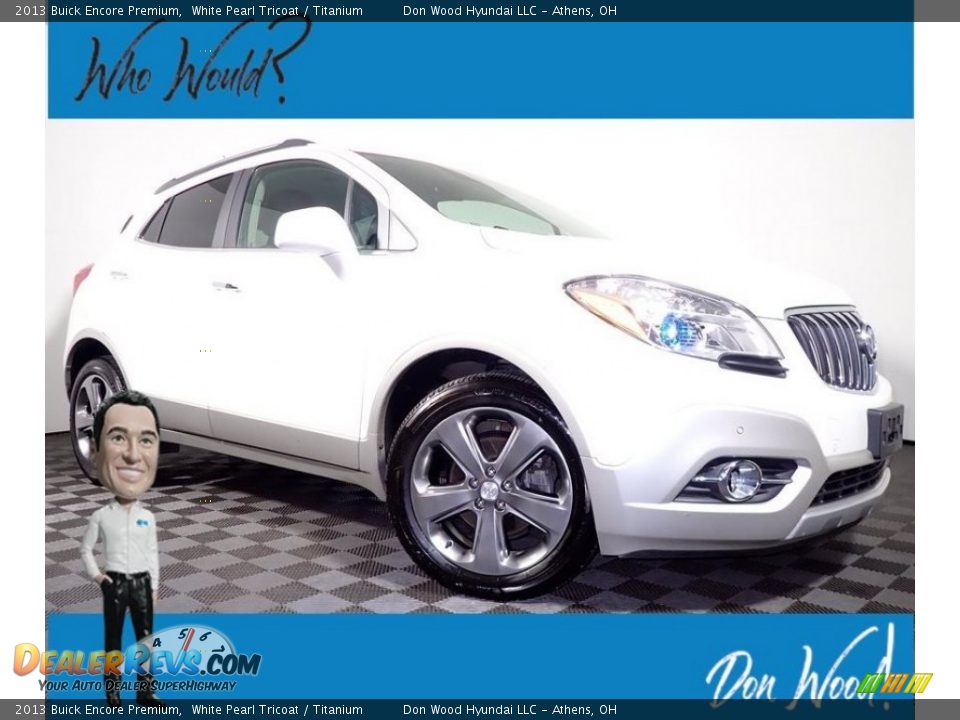 2013 Buick Encore Premium White Pearl Tricoat / Titanium Photo #1