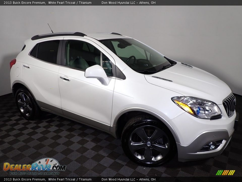 2013 Buick Encore Premium White Pearl Tricoat / Titanium Photo #2