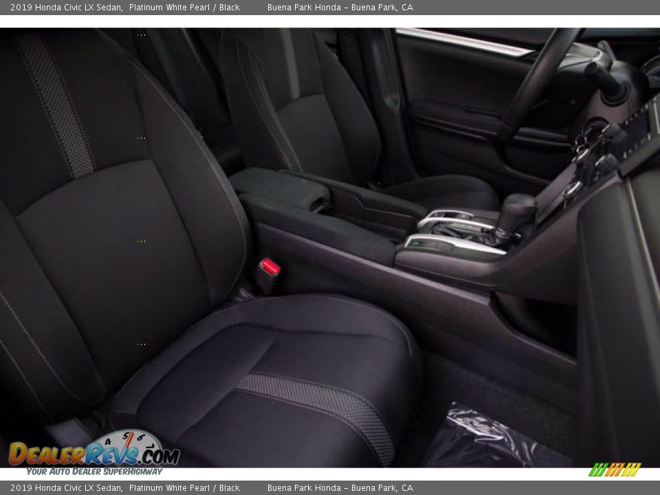 2019 Honda Civic LX Sedan Platinum White Pearl / Black Photo #24