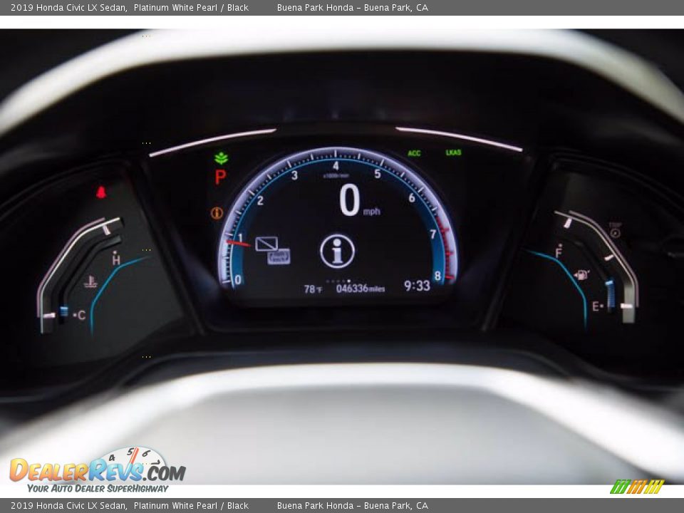 2019 Honda Civic LX Sedan Platinum White Pearl / Black Photo #27