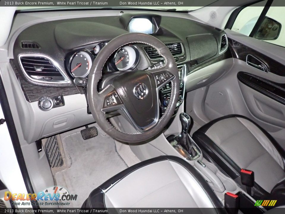 2013 Buick Encore Premium White Pearl Tricoat / Titanium Photo #19