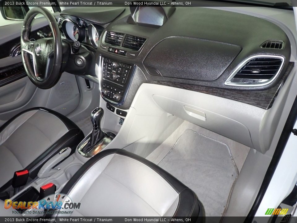 2013 Buick Encore Premium White Pearl Tricoat / Titanium Photo #27