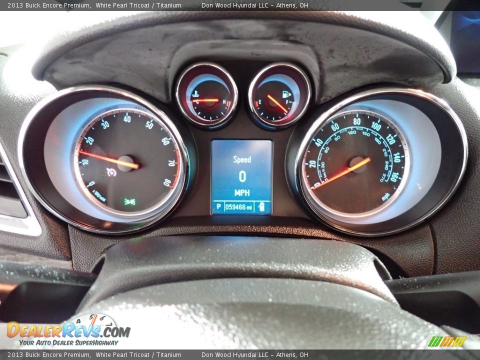 2013 Buick Encore Premium White Pearl Tricoat / Titanium Photo #28