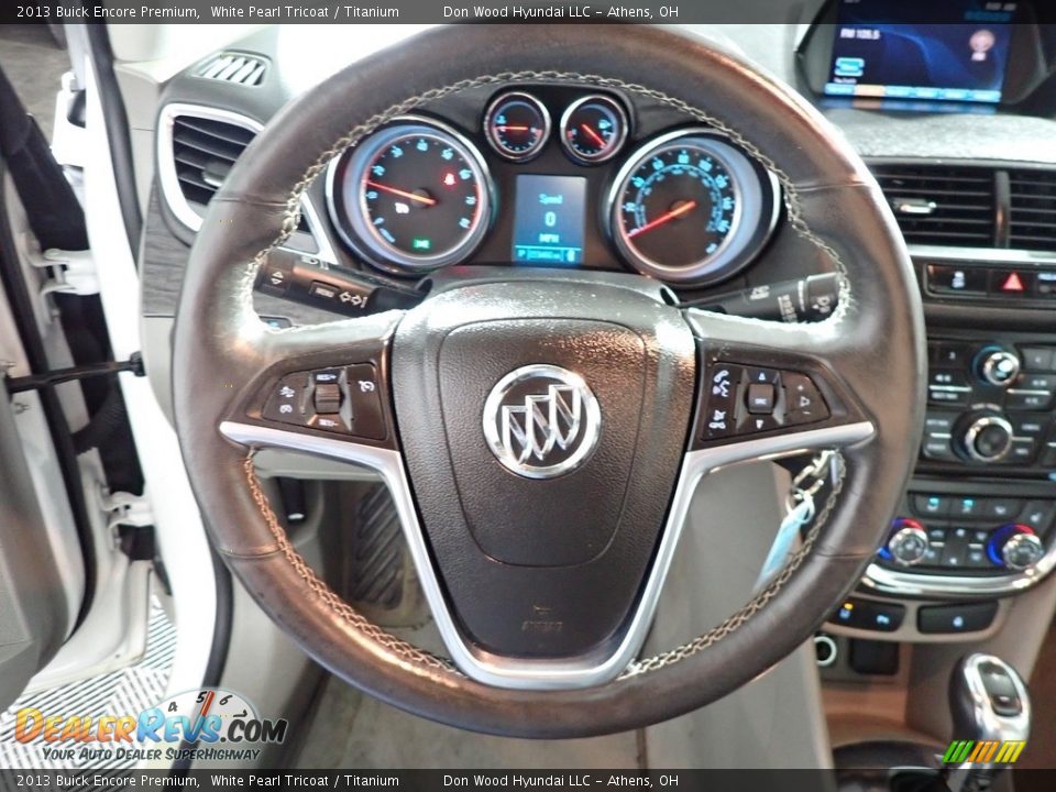 2013 Buick Encore Premium White Pearl Tricoat / Titanium Photo #30