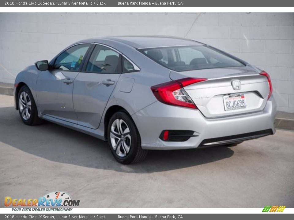 2018 Honda Civic LX Sedan Lunar Silver Metallic / Black Photo #2