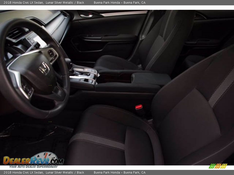2018 Honda Civic LX Sedan Lunar Silver Metallic / Black Photo #3