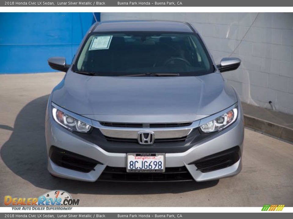 2018 Honda Civic LX Sedan Lunar Silver Metallic / Black Photo #7