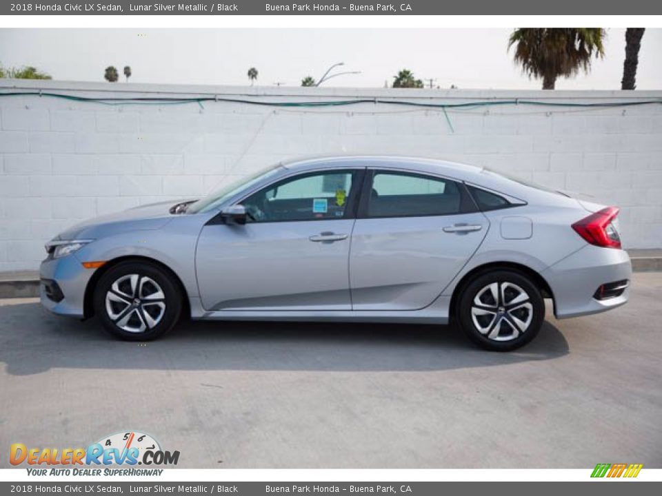 2018 Honda Civic LX Sedan Lunar Silver Metallic / Black Photo #10