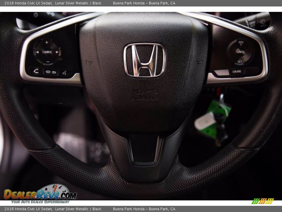 2018 Honda Civic LX Sedan Lunar Silver Metallic / Black Photo #15