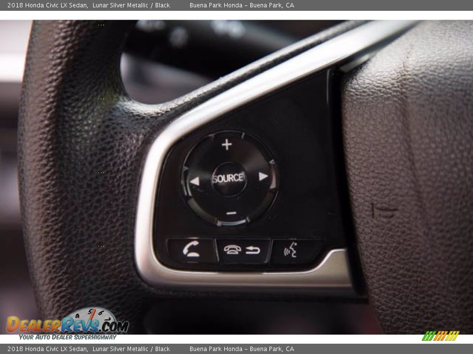 2018 Honda Civic LX Sedan Lunar Silver Metallic / Black Photo #16